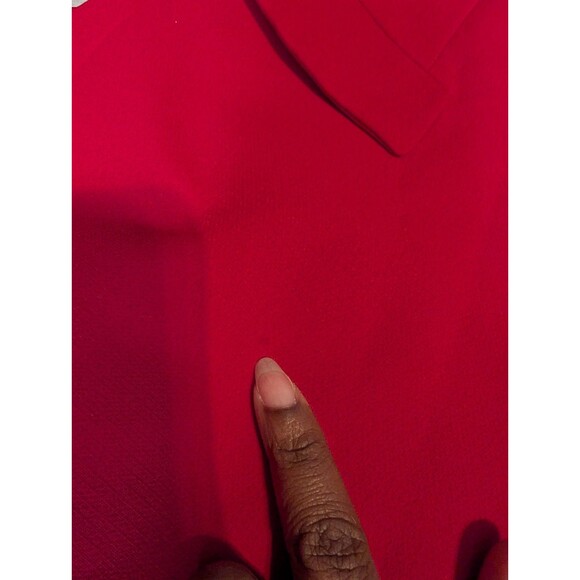 KASPER 3PC deep Red polyester Lined skirt suit women's Size 6P - Picture 15 of 16